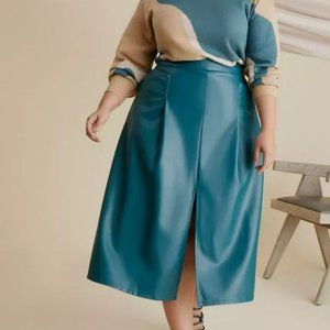 NWY Eloquii Faux Leather Skirt Size 20W